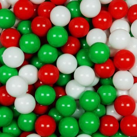 Balles De Piscine - 300 Pièces - Blanc Vert Rouge - Pour Jeux Aquatiques Et Trampoline (1/3)