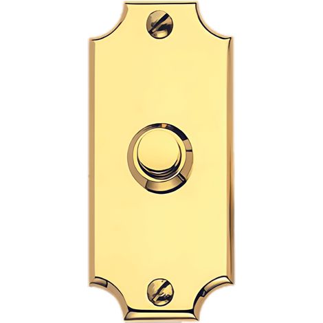 Bouton sonnette sans étiquette laiton lisse turin