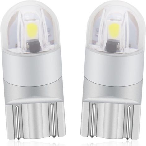 T10 W5w Led Feu de Position Veilleuses 12v 6000K Blanc 168 194 Led Clignotant Pour Ampoule Plaque Feux de Gabarit Voiture Moto - Une Garantie D'un An