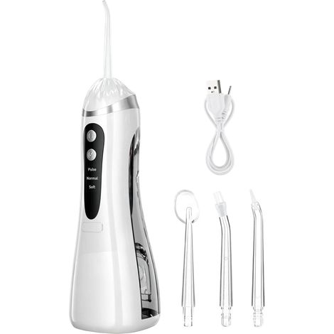 Hydropulseur électrique  Appareil sans fil pour les gencives  Hydropulseur dentaire sans fil  Pour la maison, la salle de bain, la douche, le plan de travail de la cuisine, l'appartement, la résidence (1/5)
