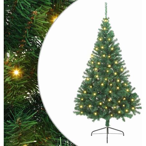 vidaXL Künstlicher vorbeleuchteter Weihnachtsbaum Grün 240 cm PVC (1/5)