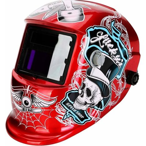 Masque de soudage automatique, casque de soudage avec 2 lentilles et 2 capteurs de teinte réglables, DIN 9-13 pour soudage MIG, TIG, MAG et ARC [Classe d'énergie A+++] RUIOIU (1/5)