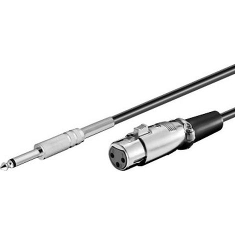 OEM Cavo XLR Cannon femmina a Jack 6.35 maschio 6 mt. Mono (1/3)