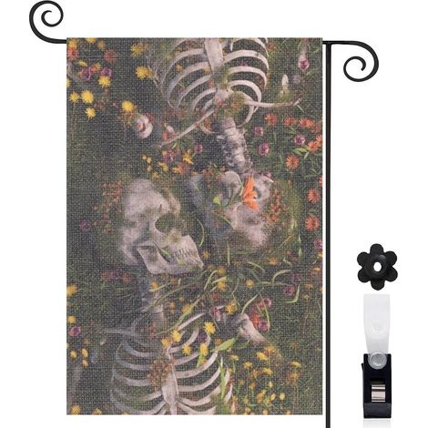 Drapeau de jardin Bienvenue en tissu polyester durable 30 x 45 cm lavable mariage (1/5)