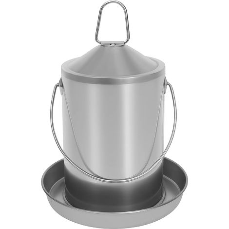 1 Abreuvoir 3 L Acier inoxydable 304 Distributeur eau Volaille Poignée suspension Élevage (1/5)