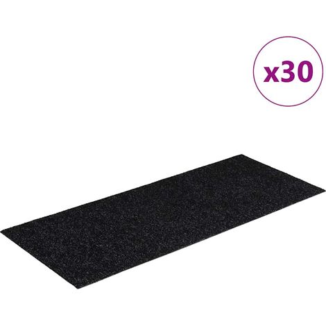 Maison Exclusive - Tappetini per scale autoadesivi 30 pz 60x25 cm neri rettangolari