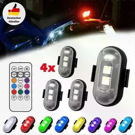 4x Auto Fernbedienung Blitzlicht Drahtloses LED-Blitzlicht mit Hoher Helligkeit