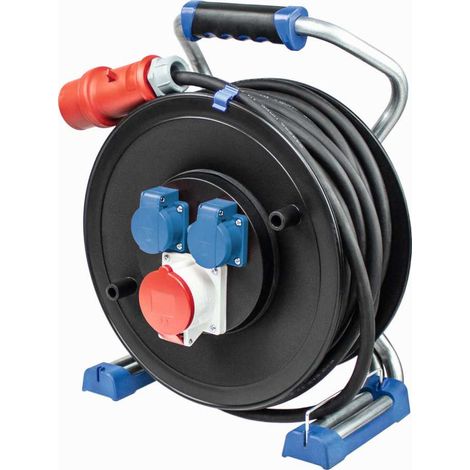 AS Schwabe 822658 Enrouleur de câble 20 m noir