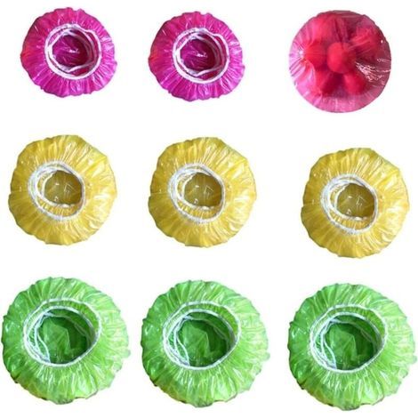 60 tapas elásticas para alimentos, reutilizables y coloridas, de plástico para conservar verduras o almacenar alimentos. (1/5)