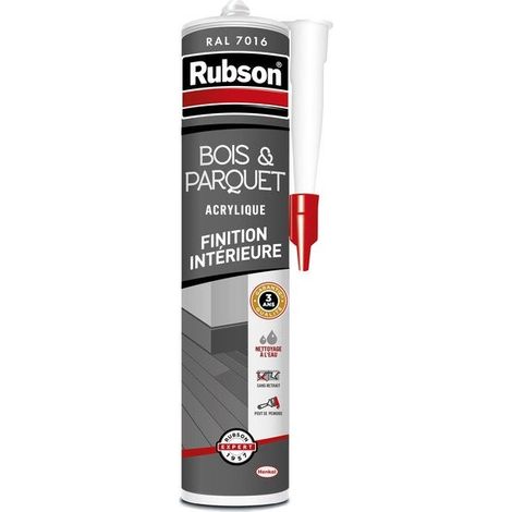 RUBSON stucco acrilico grigio scuro per legno/parquet cartuccia da 280 ml Rubson