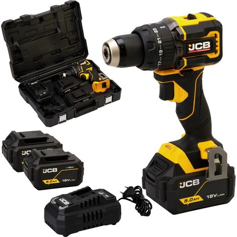 JCB 18V Akku Schlagbohrschrauber Compact bürstenlos 2x 5,0Ah Ladegerät im Koffer (1/5)