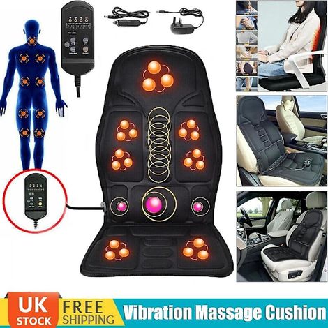 Filiyano – masseur chauffant pour la – Coussin de siège de massage complet du dos à 8 positions, tapis de siège auto, masseur chauffant pour la (1/2)