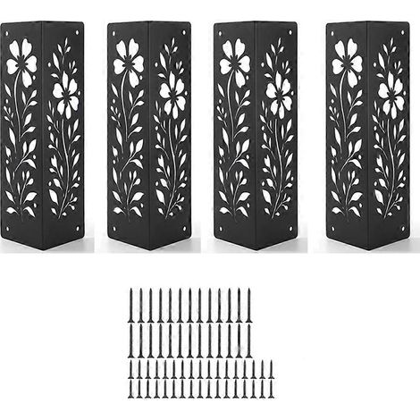 Équerres d'angle robustes en métal pour potager surélevé, avec vis (lot de 4). (1/5)
