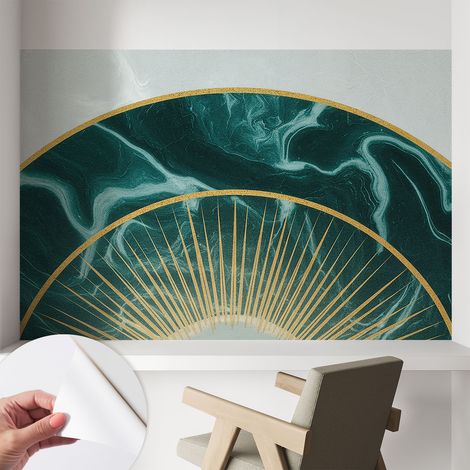 Papier peint autocollant décoratif à motifs pour salon chambre et bureau Tapete adhésif pour décoration Marbre élégant 104x70 cm (1/5)