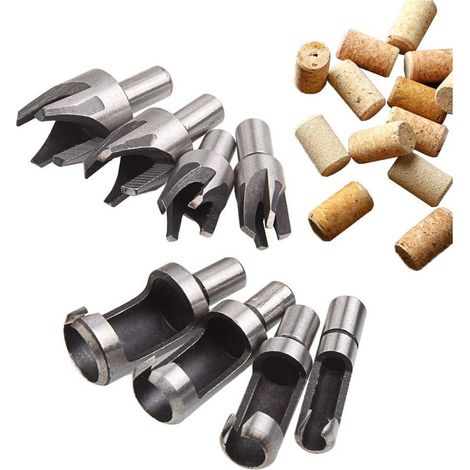 Fraise à Bouchonner Bois Mèche à Bouchon Bois Foret à Faire Cheville Outil de Coupe pour Faire une Boise Bouchonne Cheville Tourillon Goujon Tenon Dowel (1/5)