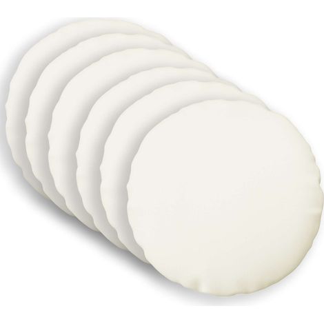 Housse de coussin 6 pc HEERLEN Blanc Ø 40 cm Tissu vidaXL
