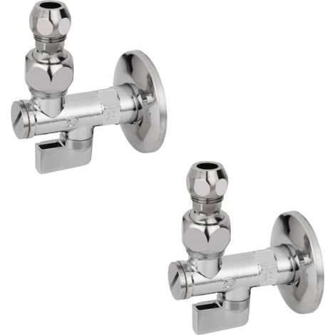 Rubinetto filtro sottolavabo mutlipack ottone cromato lucido a sfera leva a snodo 1/2x3/8x10 mm (quantita) pezzi 2 - confezione 1
