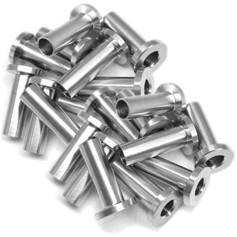 20 Pcs Manchons De Protection En Acier Inoxydable Pour Garde-Corps De Câble 1/8 Pouce 5/32 Pouce 3/16 Pouce Poteaux En Bois, Balustrade De Bricolage (1/4)