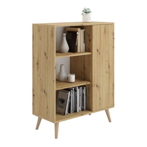 Libreria espositiva Fondi gambe in legno Rovere artigianale (1/4)