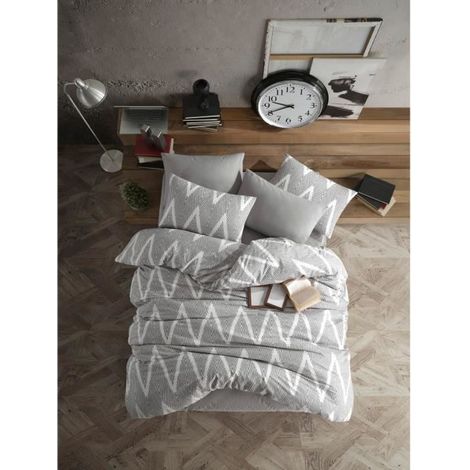 Copripiumino, copripiumino, biancheria da letto Set Grigio Bianco