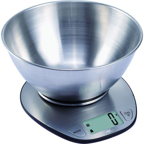 Melchioni Bilancia da Cucina Elettronica 5 kg Acciaio Inox Precisione 1g LCD