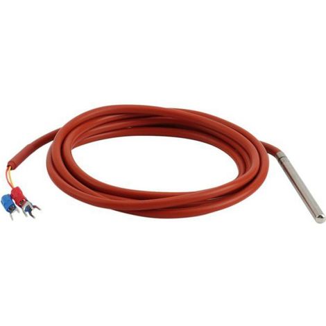 5X Capteur de Température PT100 RTD 6Mmx80Mm Classe B 2M Fil Enduit de Gel de Silicone Résistance Platine Pt 100 Acier Inoxydable (1/5)