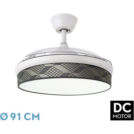Ventilador Dc Moda 72w Blanc/tetris Gris 91d 3asp 7200lm 3000-4000-6000k Remoto+ Memoria+ Temporizador (1/3)