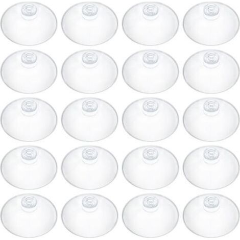 20 ventouses en Plastique Transparent de 5,5 cm pour l'organisation et la décoration de la Maison - Ventouses adhésives pour Les fenêtres et Les Portes en Verre de la Salle de Bain
