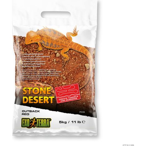 Exo Terra Stone Desert - Sustrato de Arena para Paisajismo - Rojo
