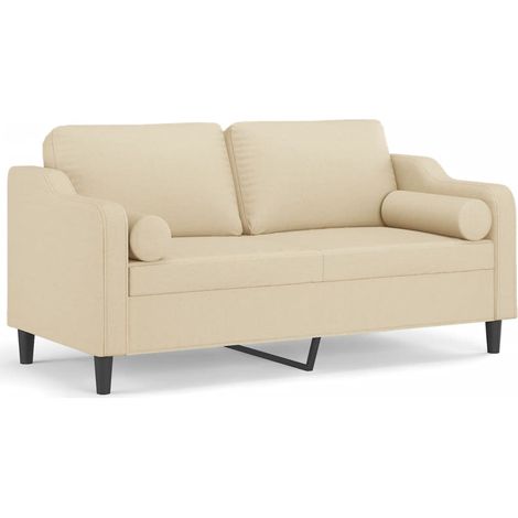 Maison Exclusive - Divano a 2 Posti con Cuscini Crema 140 cm in Tessuto