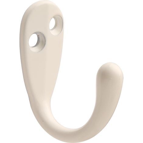 Set di 6 ganci da parete resistenti con 12 viti per camera da letto, bagno, cucina, porta (bianchi) (1/4)