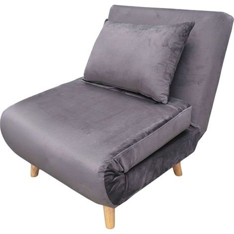 Sillón Cama Nórdic Lite, Sillón Convertible Apertura Clic-Clac Gris oscuro (1/5)