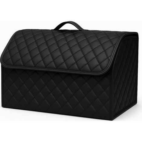 Organisateur de coffre en cuir de luxe, boîte de rangement pliable 66 x 30 x 30 cm