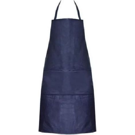 1 tablier de sécurité, en denim robuste, grande poche avant, 60 x 90 cm, idéal cuisine atelier studio (1/5)