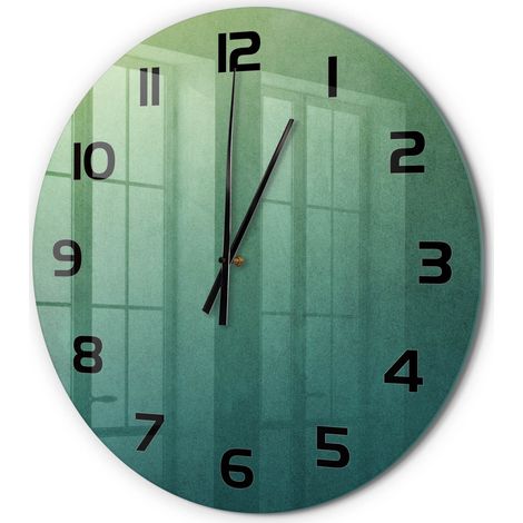 Horloge Murale Ronde Sans Tic-Tac en Verre Moderne Chambre Bureau Dégradés marins fi 60 cm (1/5)