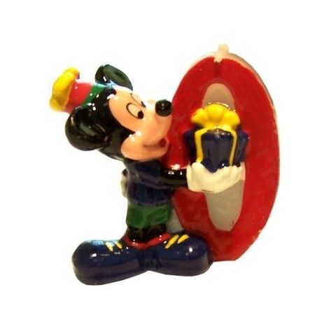 Vela número Mickey 0 1 unidad.