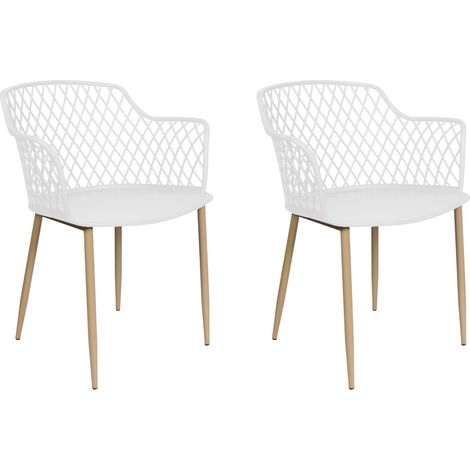 Lot de 2 Fauteuils - HOME DECO FACTORY - Malaga - Blanc (1/5)