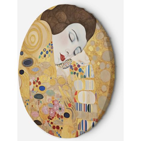 Tableau sur toile Image circulaire - Portrait de femme abstrait - G. Klimt 80x80 (1/5)