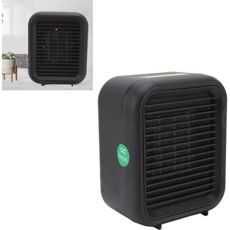 Réchauffeur d'air électrique 800W, petit chauffage en céramique noir, conception Anti-renversement, ABS, pour maison et bureau, prise ue, 220-240V (1/4)