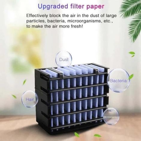Climatiseur Portable - Refroidisseur D'Air USB 3 Vitesses 50 CFM - Pour Bureau Et Maison - 10 W - Blanc (1/4)