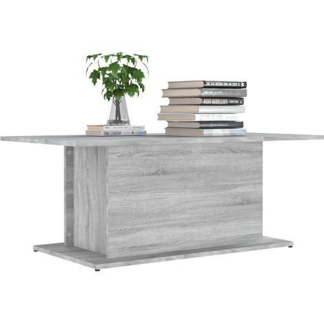 Table basse Sonoma gris 102x55,5x40 cm (1/5)