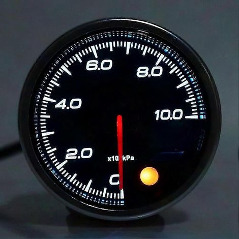Universelles 2-in-1-Öldruckmessgerät, 0-10 bar-Anzeige, farbiger Knopf, für Auto und Motorrad, präziser und robuster Indikator. (1/2)