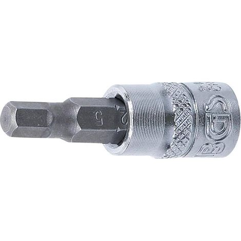 Douille à Embouts 6,3 mm (1/4) - Six Pans Intérieurs 5 mm - Précision et Robustesse, Acier, Pro - D-Work