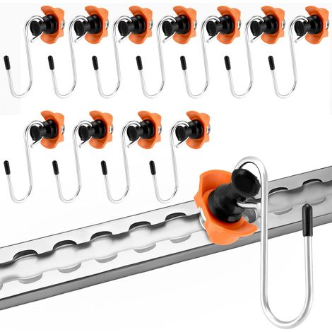 6 Crochets Rails d'Arrimage pour Accrocher des Objets jusqu'à 50 kg (1/5)