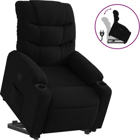 Maison Exclusive - Relaxsessel mit Aufstehhilfe Schwarz Stoff