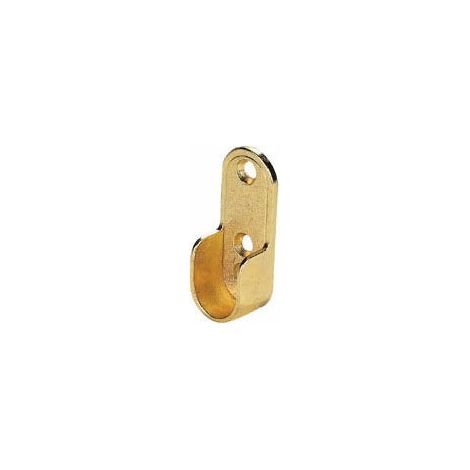 Ovales Zinklegierungsrohr mit Messingfinish – Abmessungen 30 x 15 mm – Höhe 44 mm – Mittenabstand 32 mm, geeignet für die professionelle Installation.