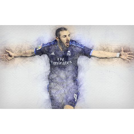 Papier peint panoramique Football - Joueur de Foot - 130 cm x 81 cm (1/2)