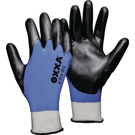 Gant X-PRO-DRY taille 11 noir/bleu EN 388 catégorie EPI II polyester OXXA