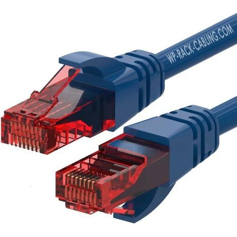 WP WPC-PAT-6U002B Netzwerkkabel Blau, Rot 0,2 m Cat6 U/UTP (UTP)