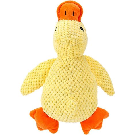 Peluche Yellow Duck Jouet pour chien – sonore grands Stuffed – Snuggle jouet pour chiot dentition – S (1/5)